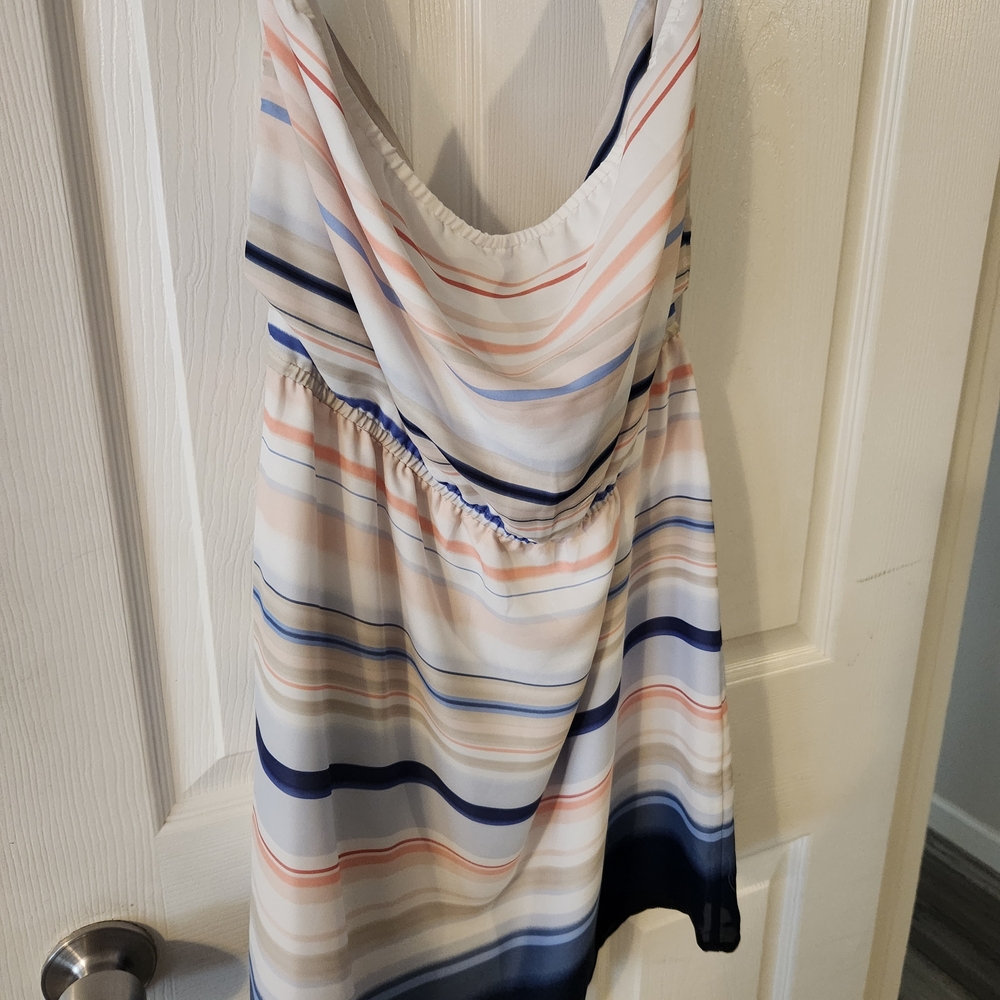 White House Black Market Striped Mini Dress - Blue, Pink, White